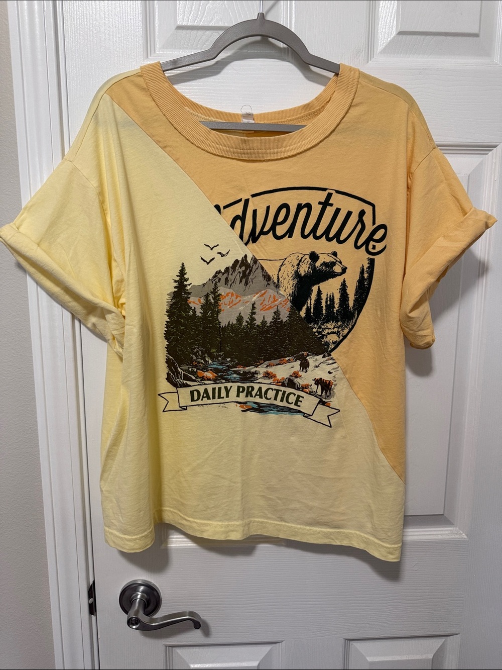 Anthropologie Daily Practice Oversized Split t shirt Sz L like new